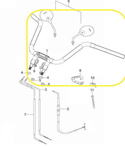 BAROSSA GV650 Direksiyon/Gidon