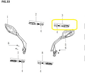 BAROSSA JEDI750 Arka Sinyal sol