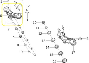 KOVE 510X/JAWA 500X  Furç Üst Mesnedi