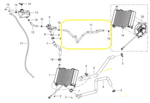 QJ FORTRESS350 Radyatör Hortumu ince