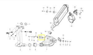 QJ SRT800X Egzoz Kazanı Bağlantı Braketi sağ