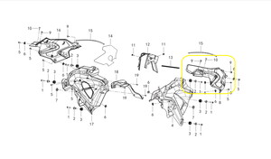 QJ SRK400RR Benzin Deposu Yanı Panal sol