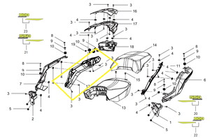 QJ SRT550X Arka Kuyruk Grenajı Alt sol