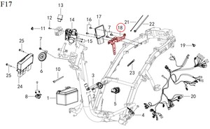  QJ VPS125 Beyin Saç Bağlantısı