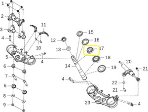 KOVE 800X/510X Furç Alt Mesnedi Bilyası  Üst