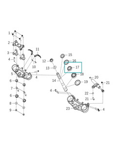 KOVE 800X/510X Furç Alt Mesnedi Bilyası  Üst