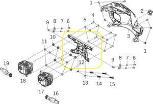 KOVE 800X Ön Far Braketi