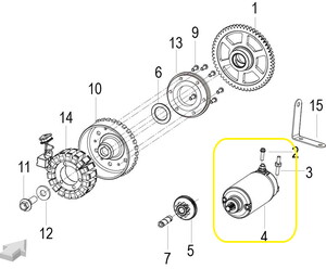  QJ SRK 125 S MARŞ MOTORU S12