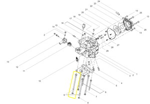 QJ SRK125S/SRK125R Silindir Saplaması Uzun