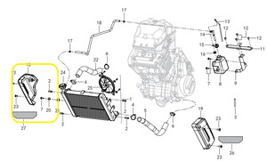 QJ SRV550ST Radyatör Koruma Kapağı sağ