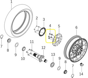 BAROSSA CLASSIC125 Ön Diski Vidası