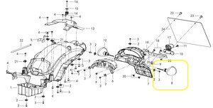 QJ SRV550ST Arka Sinyal sol
