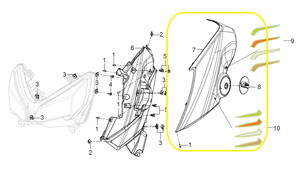 QJ ATR125 Ön Grenaj  yeşli/gri  sol