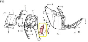 QJ LTM125 Ön Sinyal sol