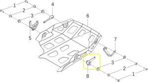 KOVE 510F Karter Koruma Braketi Arka sağ