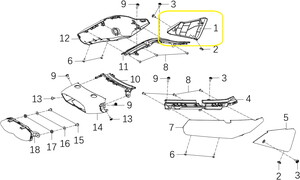 KOVE 800X Sele Altı Plastiği Yan sol