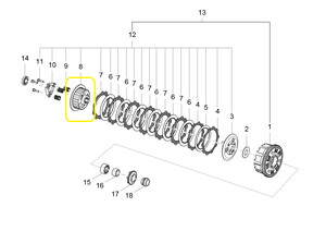 QJ TRX12 Debriyaj İç Göbeği