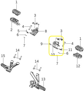 JAWA 500X Ön Basamak Braketi sağ