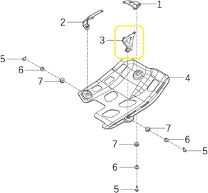 KOVE 510F Karter Koruma Braketi Ön