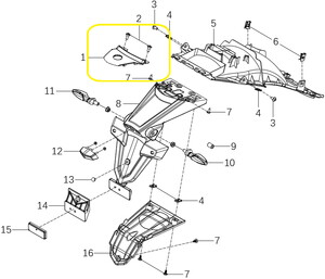 KOVE 510X Arka Stop Muhafaza Plastiği