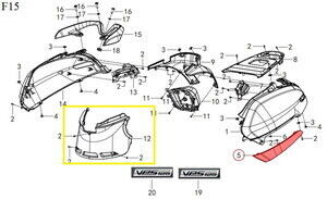 QJ LTM 125 ARKA ORTA  BİRLEŞTİRİCİ YEŞİL