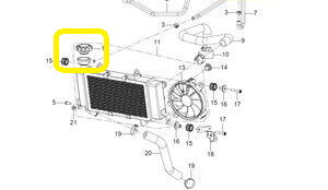  QJ SRK 125 R / 125 S  RADYATÖR KAPAĞI R8