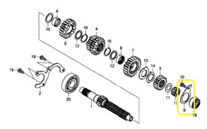 JAWA 500X Şanzıman  Tutucu Bilyası Pulu