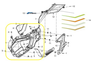 QJ ATR125 Ön Basamak Plastiği sol