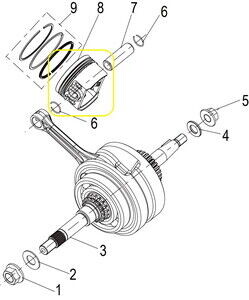 QJ SRK 125 S/ SRK 125 R PİSTON SEKMAN SET