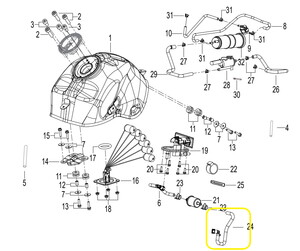 QJ SRK125S Benzin Tahliye Valfi