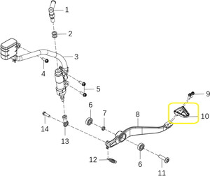 KOVE 800X Arka Fren Pedalı Ucu