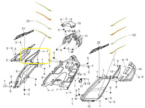 QJ ATR125 Arka Kuyruk Grenajı Küçük gümüş sağ
