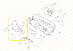 QJ LTM125 Debriyaj Dış Kapak Dekoru