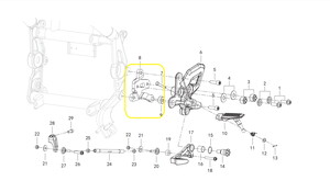 QJ SRK400RR Ön Basamak Braketi Tutucu  sol