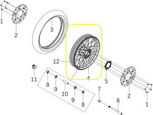 JAWA 500F/KOVE 510F Ön Jant Telli