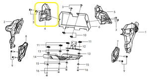 QJ SRT550X Şase Dekoru Kapağı Küçük  sağ