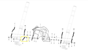 QJ SRT800X Ön Çamurluk Braketi Arka sağ