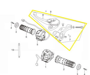 BAROSSA GV650 Debriyaj Kolu Kütüklü sol