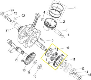 QJ SRK125S Denge Dişlisi Komple