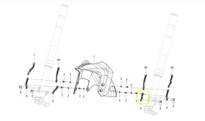 QJ SRT800X Ön Çamurluk Braketi Arka sol
