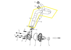 JAWA 500X Motor Blok Soğutucu Hortum Girişi