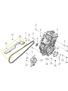 KOVE 510X/JAWA 500X Arka Tekerlek Zincir Muhafaza