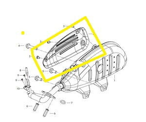 QJ VPS125/LTM125 Egzoz Muhafaza