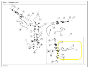 JAWA CLASSIC FOURTY TWO Debriyaj Kolu sol