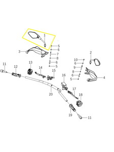 KOVE 125R/250R Ayna sol