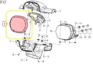 QJ VPS125/LTM125 Ön Far Çerçevesi
