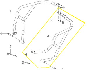 KOVE 510X/JAWA 500X Motor Koruma Demiri  sağ