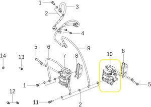 QJ SRT800X Ön Fren Merkezi Alt sağ