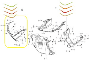 BAROSSA ADV125 Ön Alt Grenajı Siyah sağ
