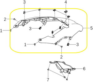 JAWA 500X Ön Çamurluk Burun kırmızı